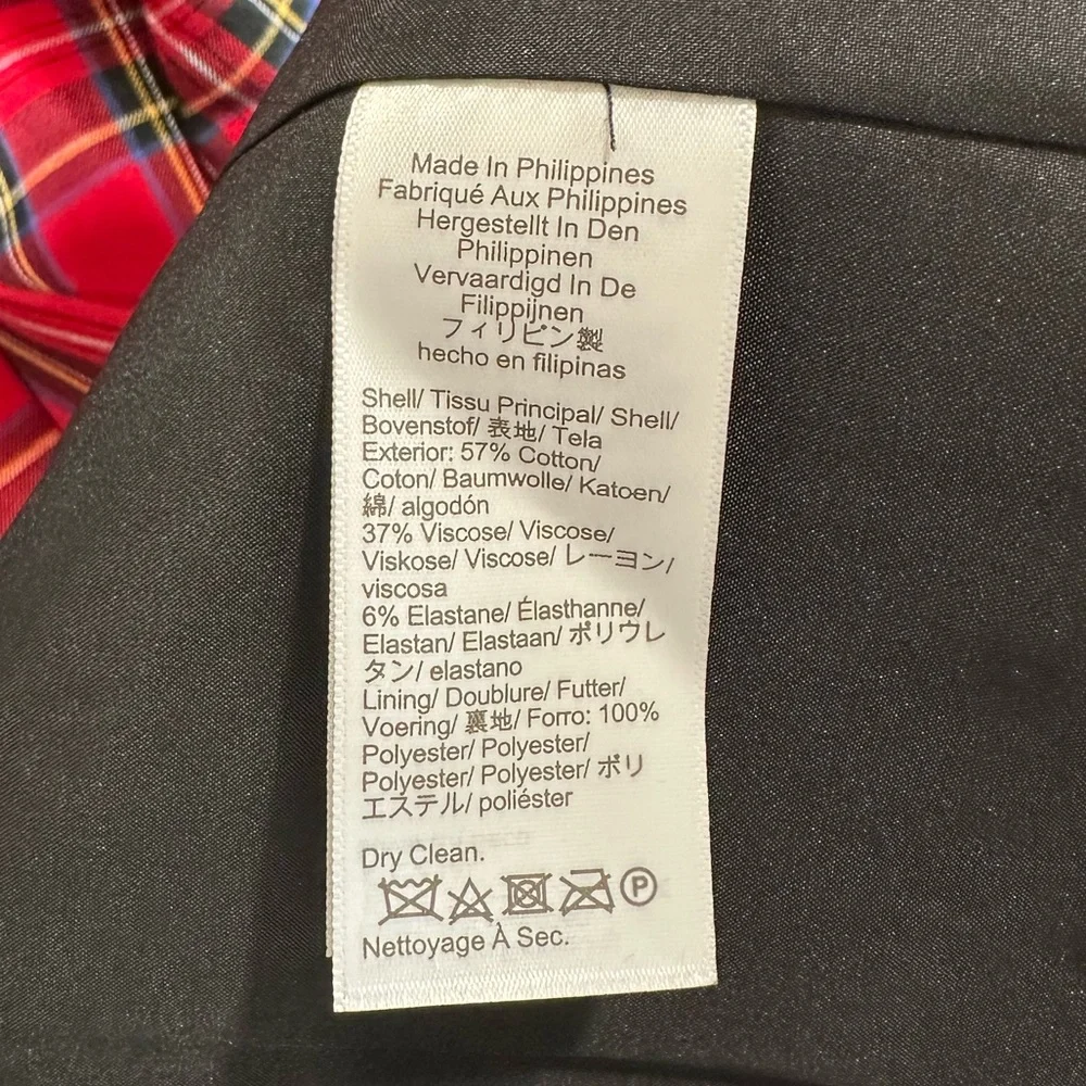 J. Crew Vibrant Holiday Red Plaid Suit (Trousers & Blazer)